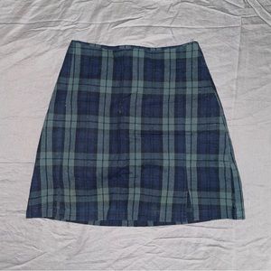Brandy Melville Blue and Green Plaid Skirt 🌌